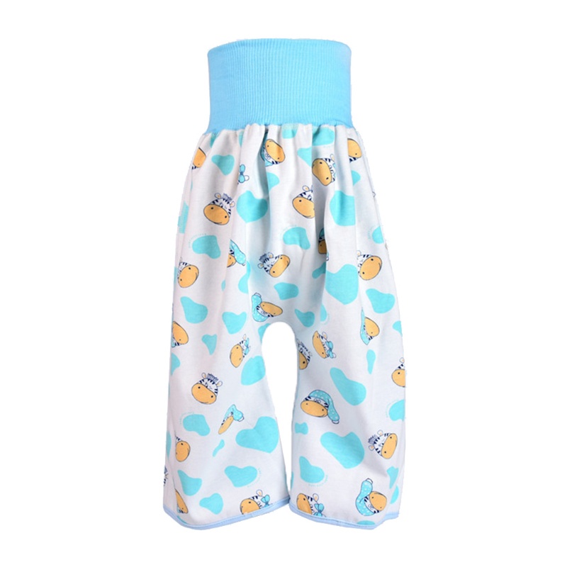 Quần Tã Dạng Váy Ngắn Vải Cotton Trơn Thấm Hút Nước Thoải Mái 2 Trong 1 Cho Bé