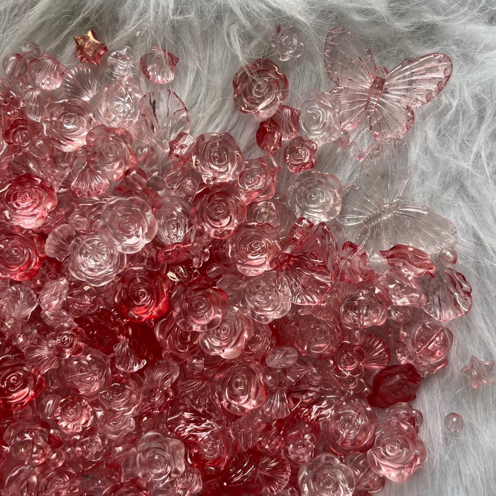 Ốp Điện Thoại ABS Trong Suốt Đính Hạt Ngọc Trai / Bướm / Hoa / Người Ngoài Hành Tinh Cho Iphone