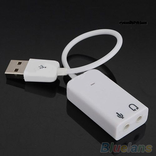 External USB 2.0 3D Virtual 7.1 Channel Audio Sound Card Adapter for PC Desktop /RXDN/