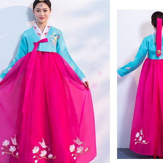 Hanbok Hàn quốc thêu hoa cho bạn nữ-có size cho bé gái.