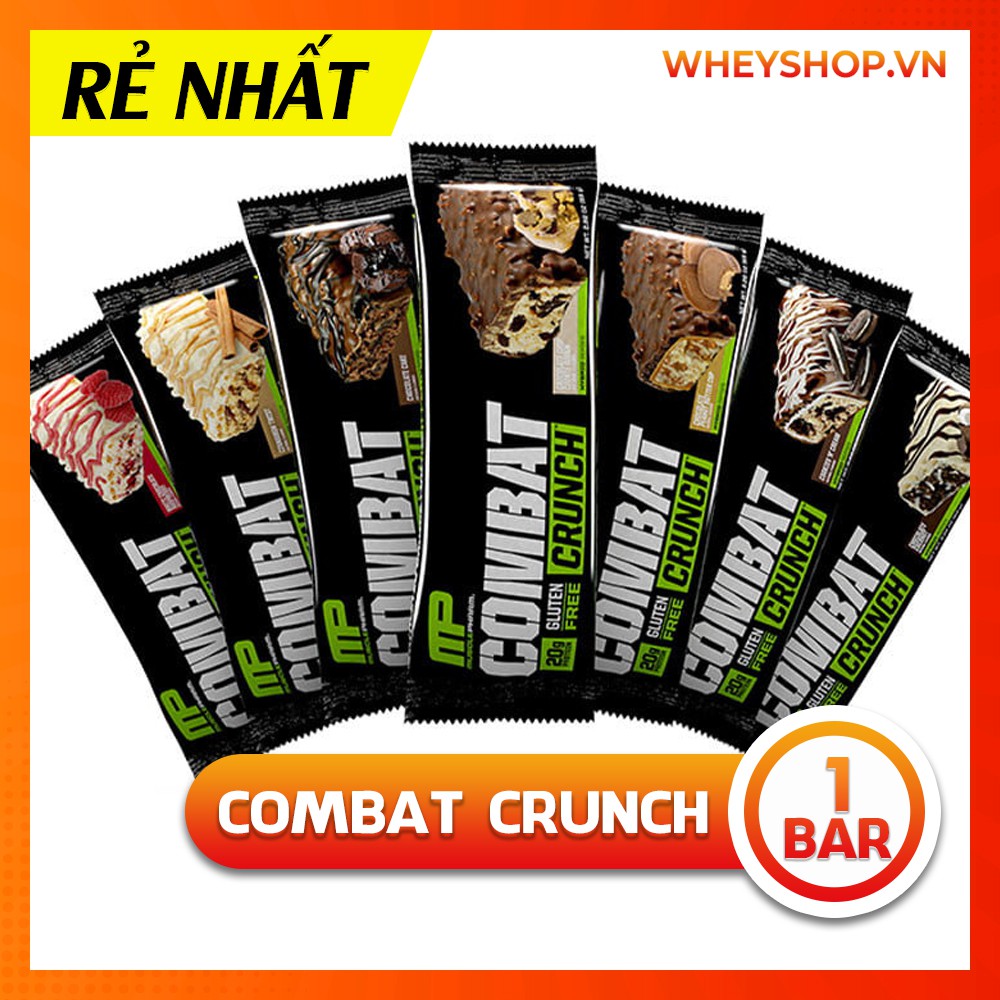 Bánh Protein Bar Ăn Liền MP ComBat Crunch (63g) - Thay Thế Bữa Ăn Phụ Nhanh Gọn Lẹ