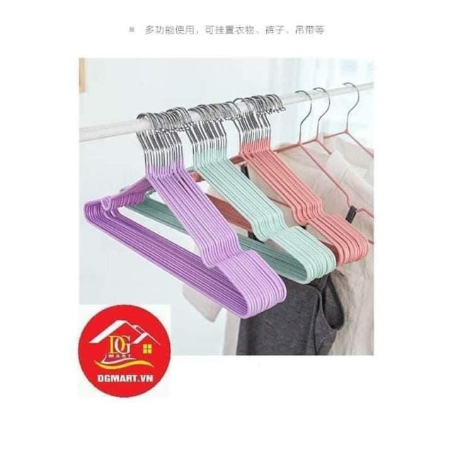 SET 10 MÓC TREO QUẦN ÁO BỌC NHỰA ( chống trơn tụt)