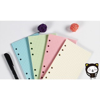 [GIÁ RẺ] Mix set 4 màu giấy refill A5, A6 họa tiết kể ô vuông