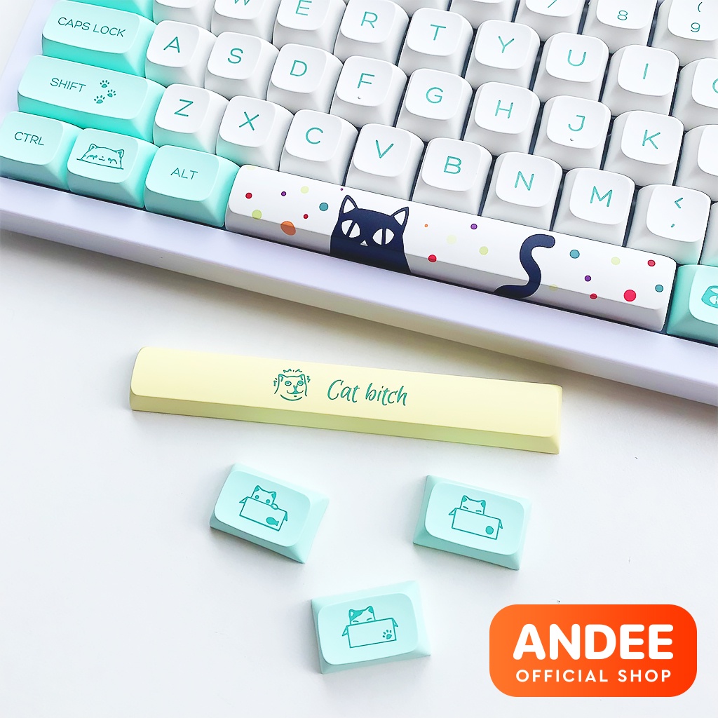Keycap nút bàn phím XDA Pikachu - Mèo Chi - Doraemon - Cat Bitch nhiều màu dễ thương cho bàn phím cơ