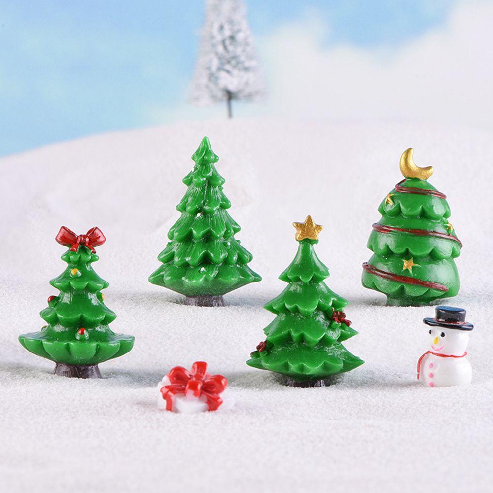 MUVAKO 1 Đồ trang trí Cây Thông Noel Mini Bằng Nhựa Resin Trang Trí Tiểu Cảnh