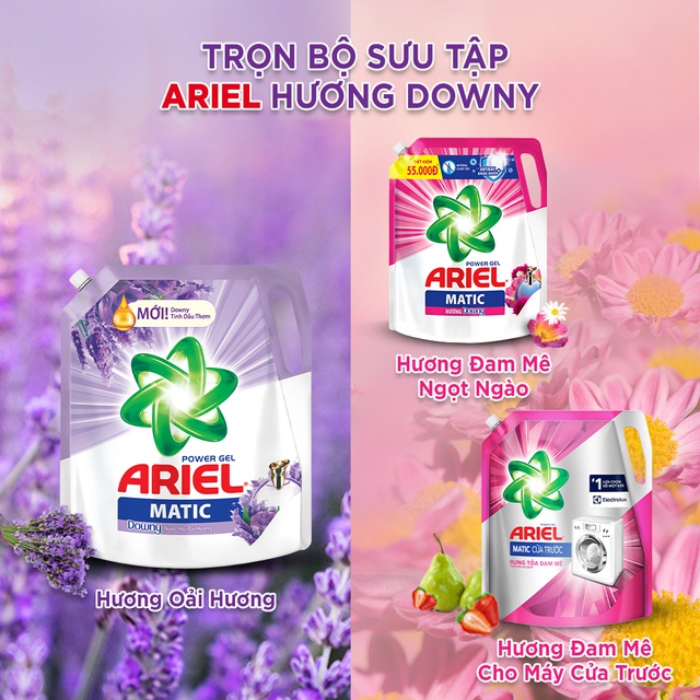 Ariel Matic nước giặt Túi hương hoa oải hương 2KG/3.2KG