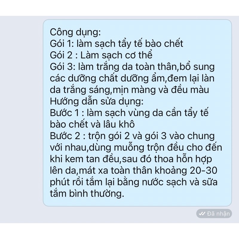 tắm trắng da  toàn thân  vaseline Thái Lan dạng bịch 120g có 3 gói (trắng toàn thân)
