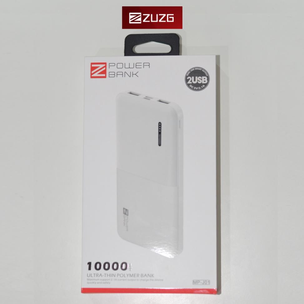 [HOT] Sạc dự phòng 10000mAH 2 cổng J01 - Hàng chính hãng ZUZG