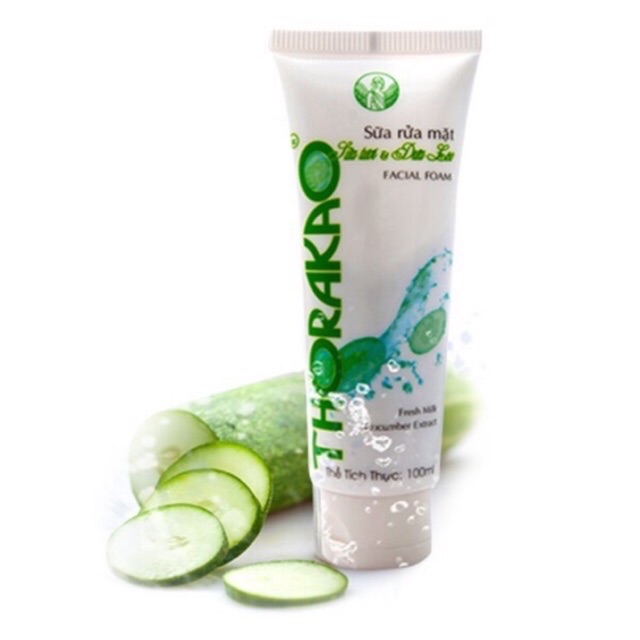 Sữa Rửa Mặt Sữa Tươi và Dưa Leo 100g Thorakao