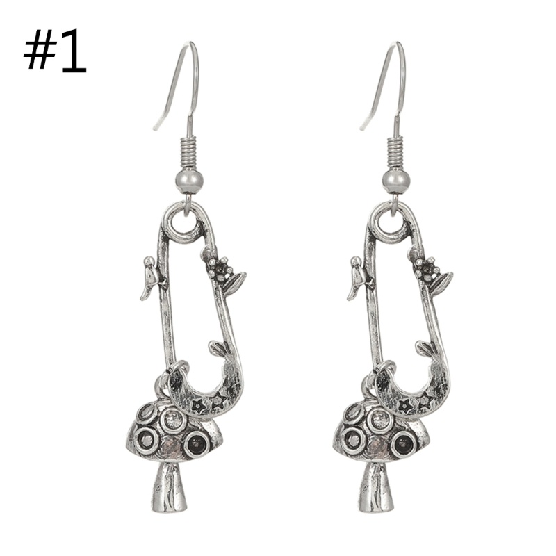 Đôi Khuyên Tai Dài Hình Nấm Có Cánh Hóa Trang Halloween