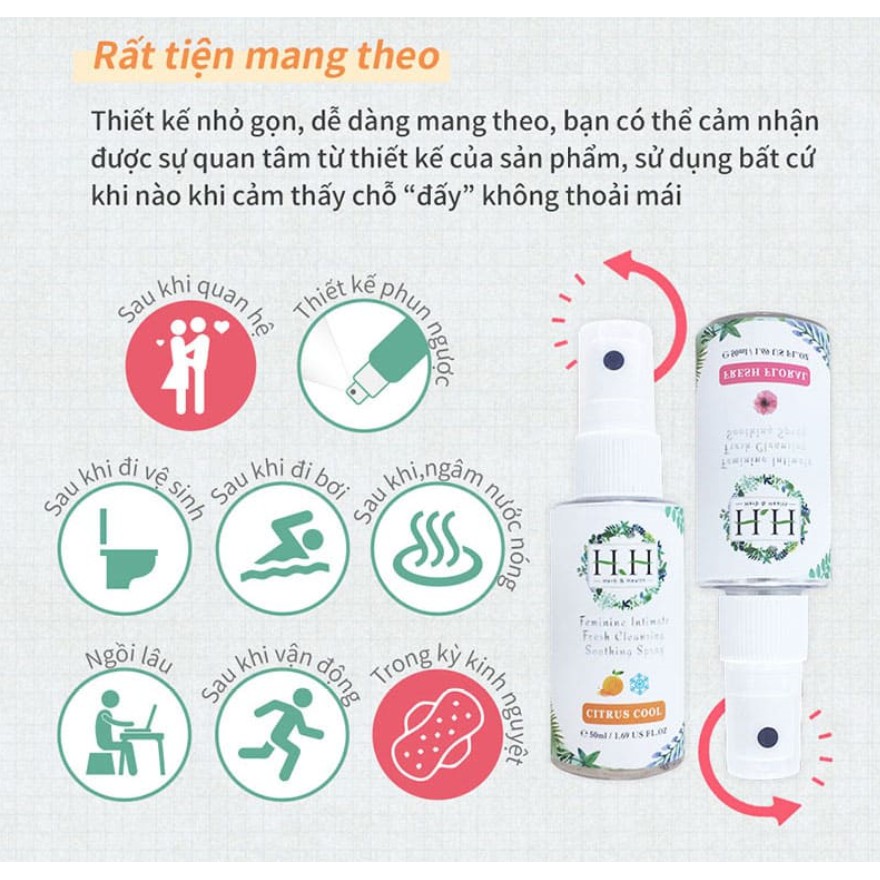 Bộ Sản Phẩm Chăm Sóc Vùng Kín HH Đài Loan - Dung Dịch Vệ Sinh 200ml + Kem Dưỡng Hồng Và Se Khít 50ml + Xịt Phụ Khoa 50m