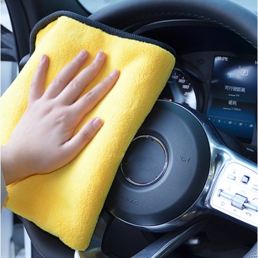 Khăn Lau Xe Hơi Ô Tô Cao Cấp Gia Dụng Đa Năng Siêu Thấm Microfiber, Không rụng lông