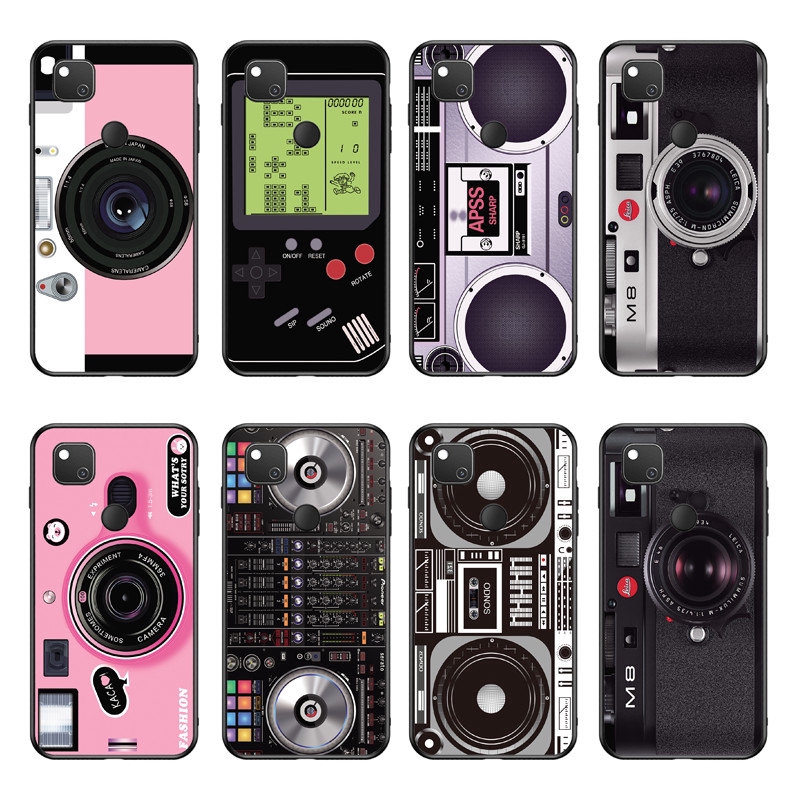 Ốp điện thoại TPU dẻo họa tiết máy ảnh hoạt hình cho Google Pixel 3A XL /Pixel 4 XL /Pixel 4A