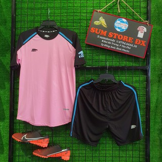 Shaman Hồng - Áo Đá Banh Không Logo Riki Vải Thun Lạnh Cao Cấp