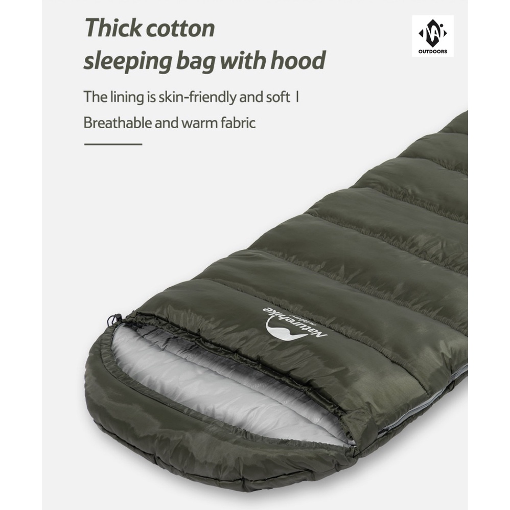 Túi ngủ đơn siêu nhẹ có mũ NatureHike NH20MSD07