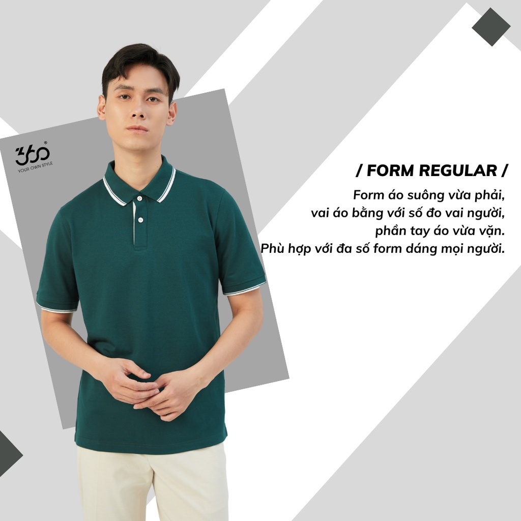 Áo polo nam thương hiệu 360 BOUTIQUE thun nam có cổ 3 màu cotton cao cấp - POTOL312