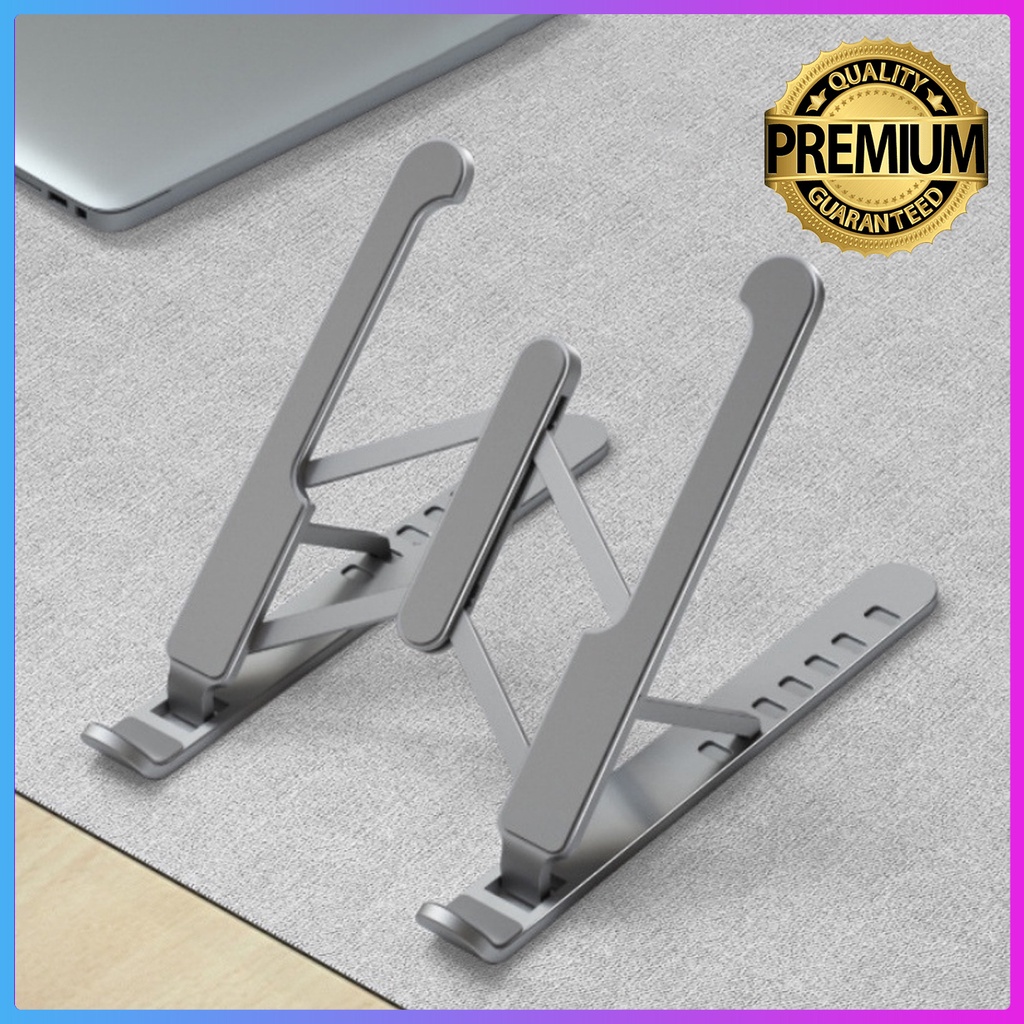 Giá đỡ Laptop, Macbook hợp kim nhôm siêu chắc, kệ đỡ Laptop nhôm, đế tản nhiệt kê Laptop cao cấp PL1 có thể gấp gọn