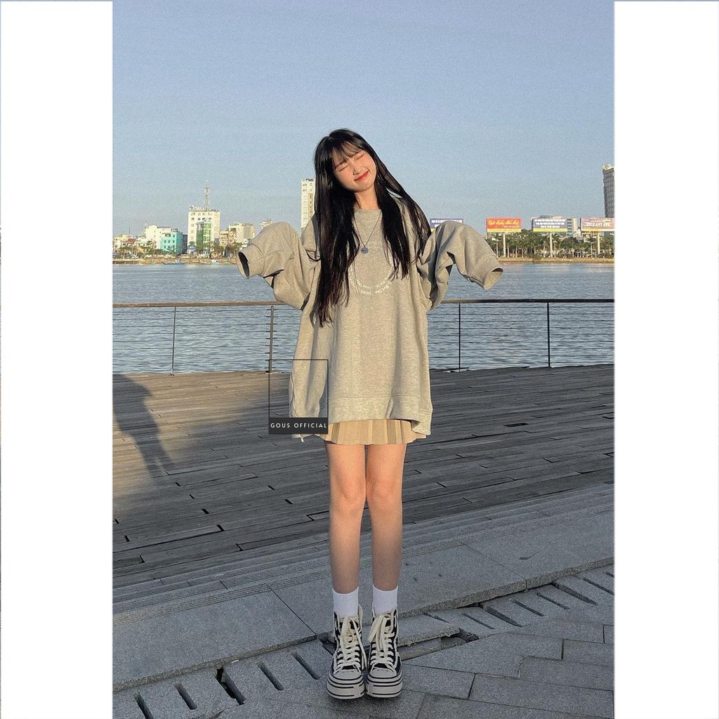 Áo Sweater Nữ Tay Dài Sweater Thun Dáng Rộng Gous Official  Họa Tiết Chữ Phong Cách Hàn Quốc Dễ Thương GELANG - 1771 | BigBuy360 - bigbuy360.vn