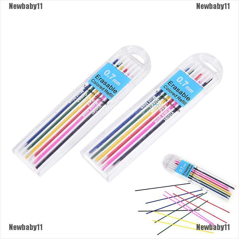 Hộp ruột bút chì bấm màu 0.7mm có thể xóa được chuyên dụng