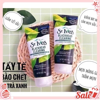 Sữa Rửa Mặt Tẩy Tế Bào Chết St.Ives Trà Xanh Blackhead Clearing Green Tea Scrub