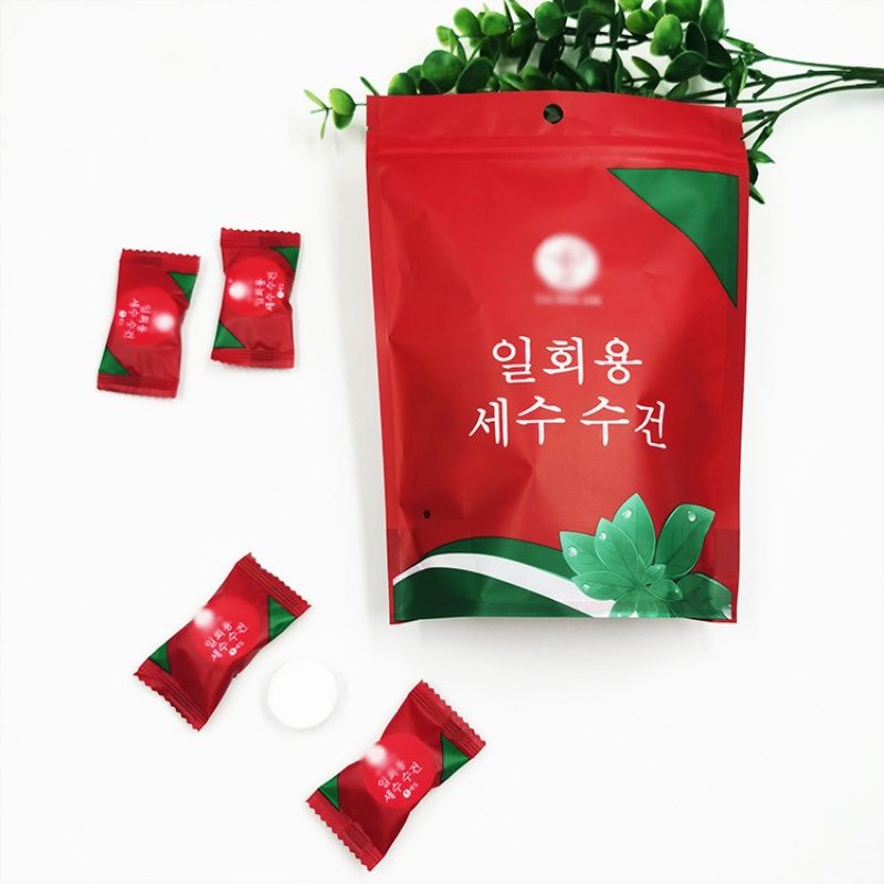 Khăn nén viên, giấy ướt viên nén không mùi của nhật túi 20 viên