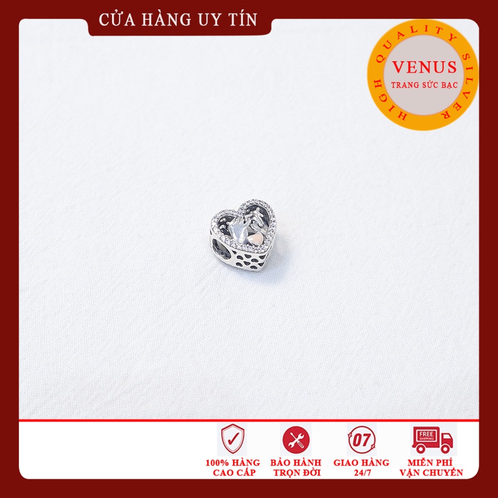 Charm ngoặc tay- Bạc 925 cao cấp- Trang sức bạc Venus