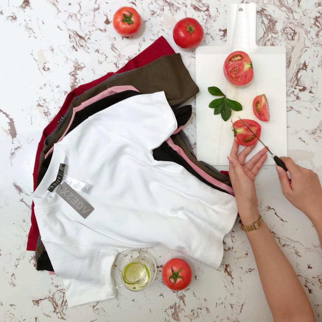 Áo Croptop Áo Tay Ngắn Cotton Mát Mẻ Mịn Màng (6 Màu Lựa Chọn) | BigBuy360 - bigbuy360.vn