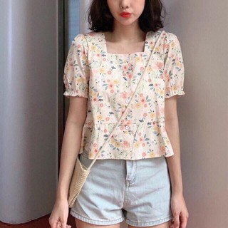 Vải thô hoa vintage