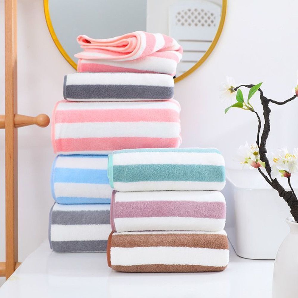 Khăn Tắm Vải Nhung San Hô Siêu Mềm Thấm Hút Nước Nhanh Khô Cho Nam Và Nữ