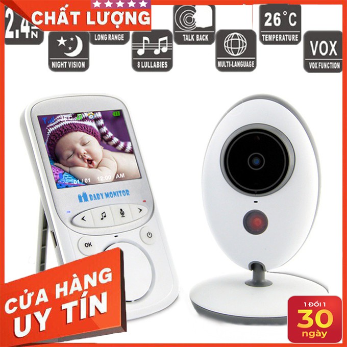 Máy báo khóc 2 chiều kiểm soát nhiệt độ ban đêm 2.4Ghz V605