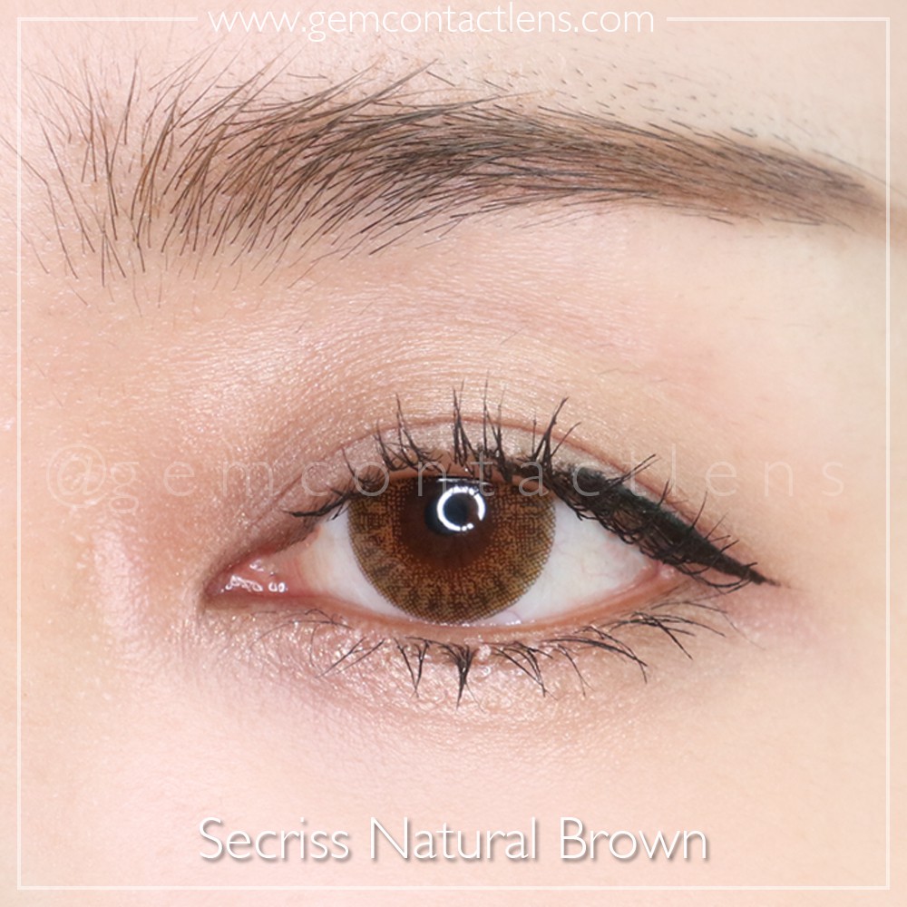 [Lens 1 Ngày] Áp Tròng SECRISS NATURAL BROWN Lens Ẩm Cao Không giãn Tông Tây, Phù Hợp Cho Mắt Nhạy Cảm