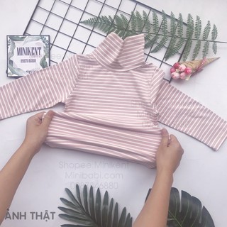 Thanh lý Áo cotton thun cổ lọ cho bé