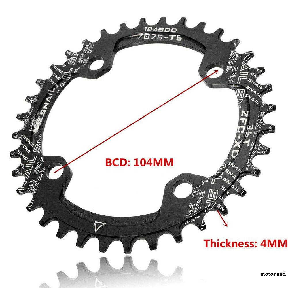 SNAIL 104bcd 32T 34T 36T 38T 40T 42T MTB Bike Chainring Narrow Wide Chainwheel