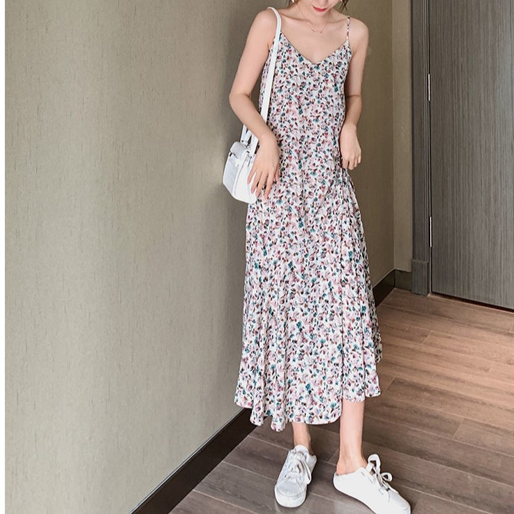 [Mẫu 2021- loại 1] Váy 2 dây dáng dài hoa nhí - Đầm hai dây tiểu thư | BigBuy360 - bigbuy360.vn