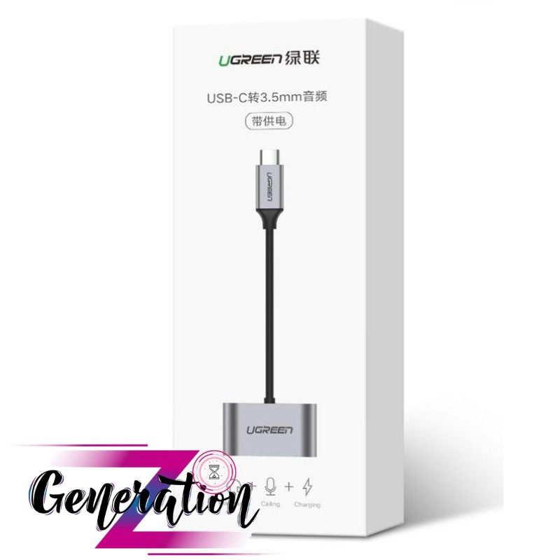 Cáp Chuyển USB Type-C ra audio 3.5 hỗ trợ sạc sạc Type-C Ugreen 50596
