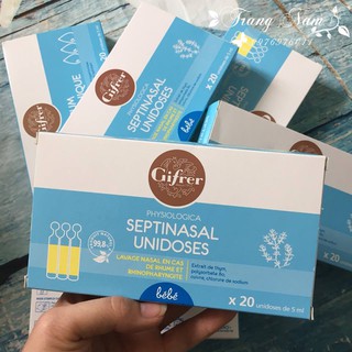 NƯỚC MUỐI SINH LÝ PHÁP TÉP XANH GIFER HỘP 20 TÉP 5ML