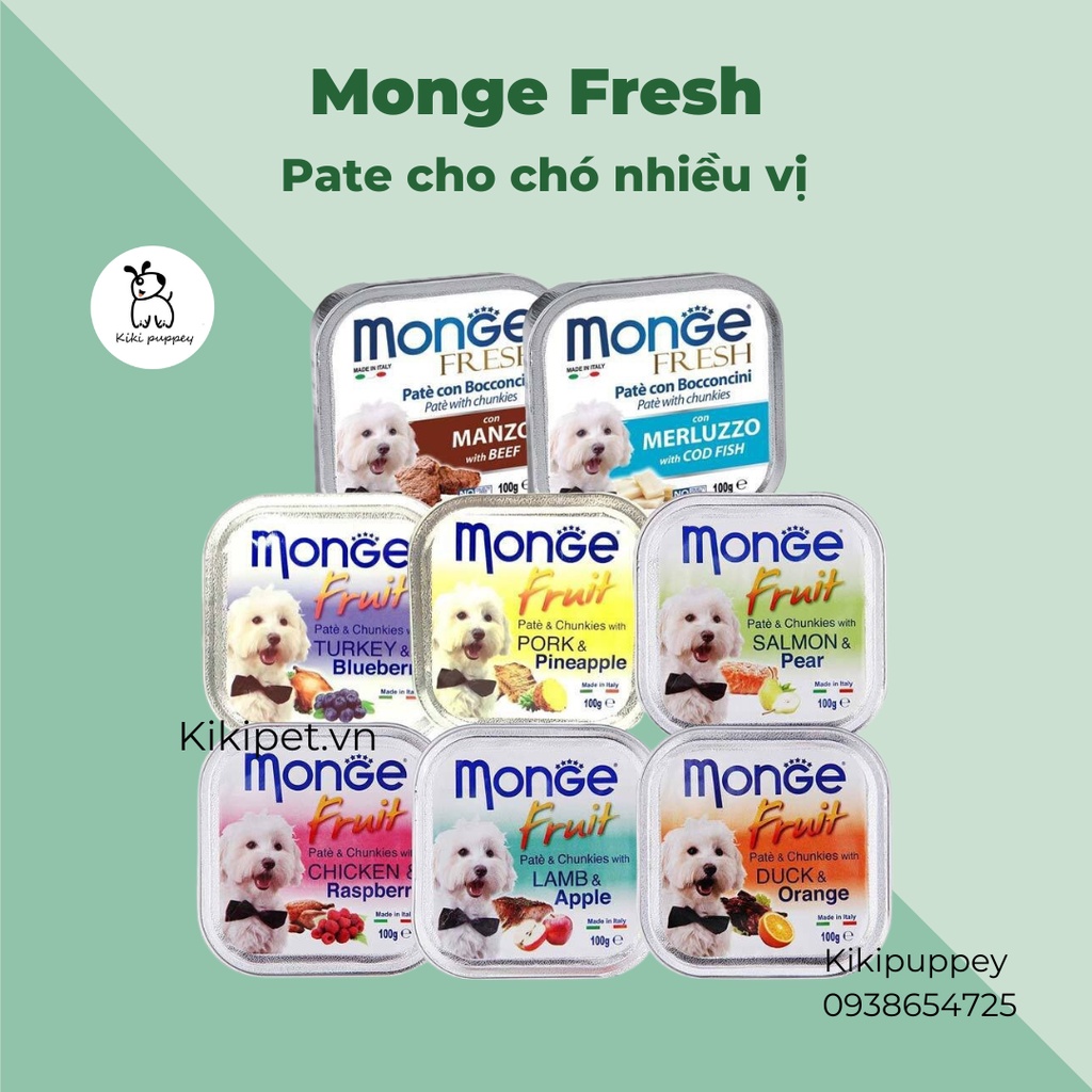 Pate cho chó Monge 100g, Pate cho chó con, Poodle, Phóc, Chihuahua