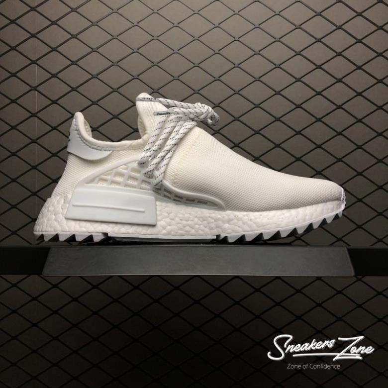 𝐓Ế𝐓 (FREE SHIP + HỘP + QUÀ) Giày thể thao NMD Human Race Pharrell Trắng chữ đen ^ g . .