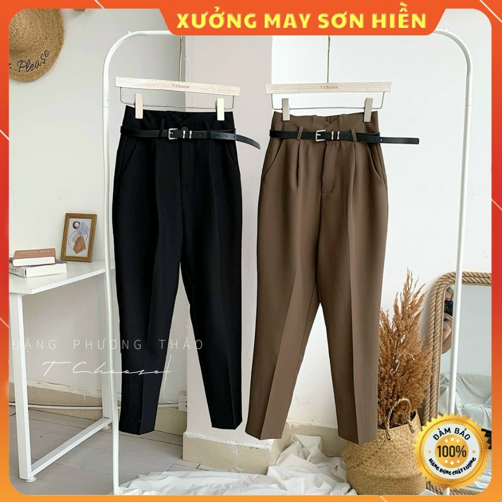 Quần Baggy ❤️Xịn Xò ❤️ Quần Baggy Sẻ Cạp V Xưởng May Sơn Hiền MS3010