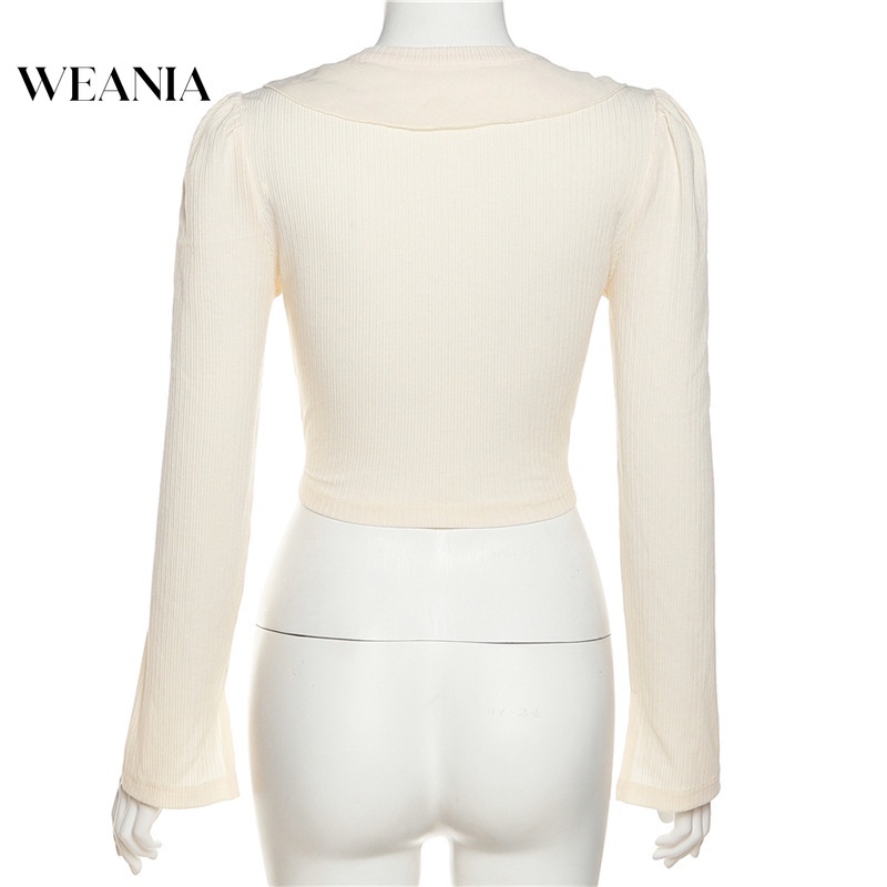 Áo Cardigan Tay Dài Phối Bèo Thời Trang Quyến Rũ Cho Nữ