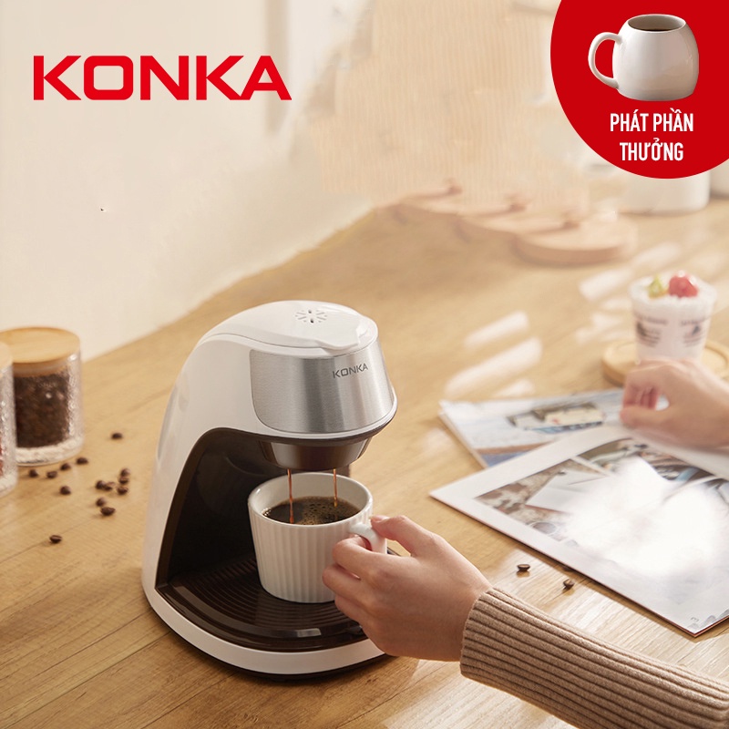 KONKA Máy Pha Cà Phê Nhỏ Bán Tự Động Đa Năng Phong Cách Mỹ