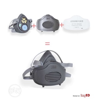 Bộ mặt nạ 3M 3200 kèm phin 3M 3700, chống bụi, chống khói xe.