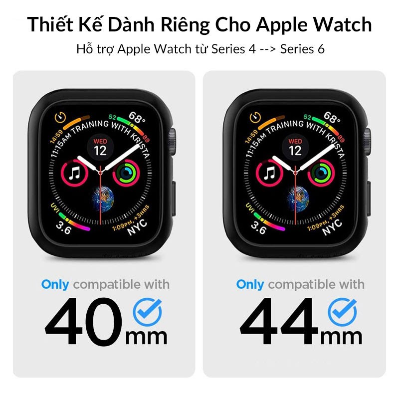 Case Apple Watch, Kính Cường Lực Anank Full Body Case, Chống Va Đập, Chống Xước, Ôm Sát Máy, Cảm Ứng Mượt Mà