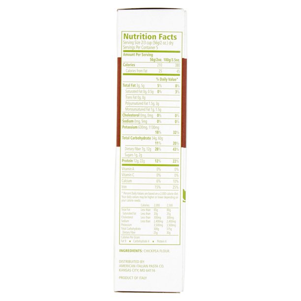 NUI ỐNG XOẮN ĐẬU XANH GIÀU PROTEIN, NON-GMO Lensi 100% Chickpea Casarecce Pasta, 284g (10 oz)