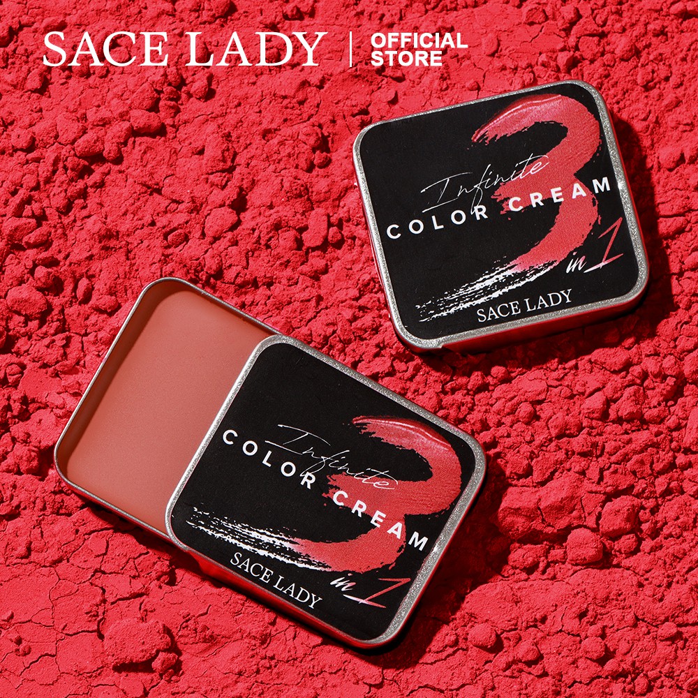 Kem trang điểm SACE LADY 8g/0.28Oz dòng Infinite 3 trong 1 làm má hồng/ son môi/ phấn mắt chuyên dụng | BigBuy360 - bigbuy360.vn
