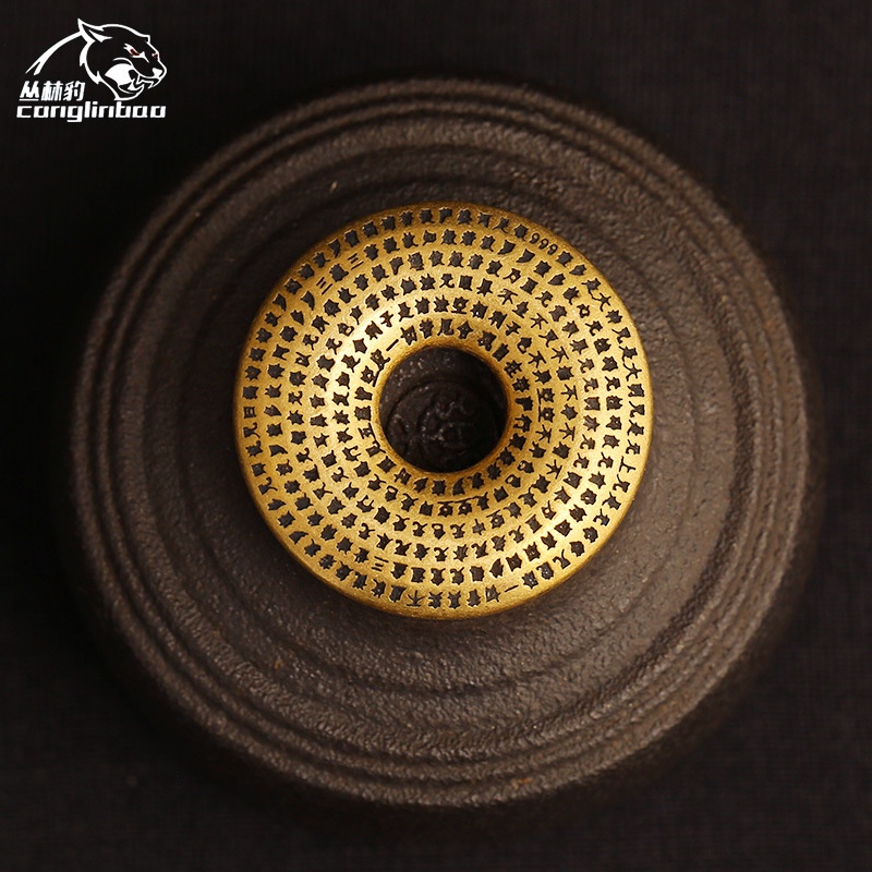 Mặt móc khoá bằng đồng nguyên chất hình vòng tròn cổ điển