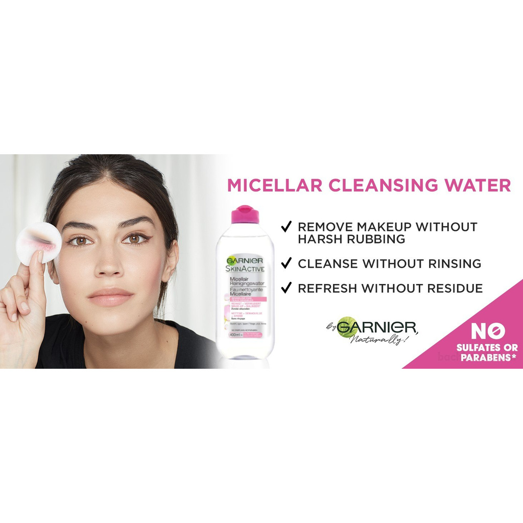 Nước tẩy trang phù hợp với mọi loại da Garnier SkinActive Micellar Cleansing Water Thái Lan
