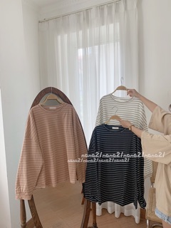 Áo pull kẻ oversize