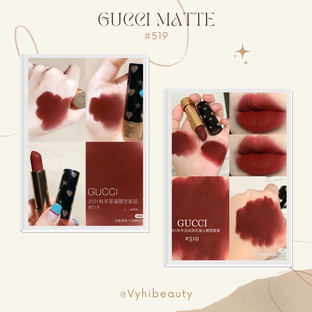 Son Gucci Matte vỏ đen limited