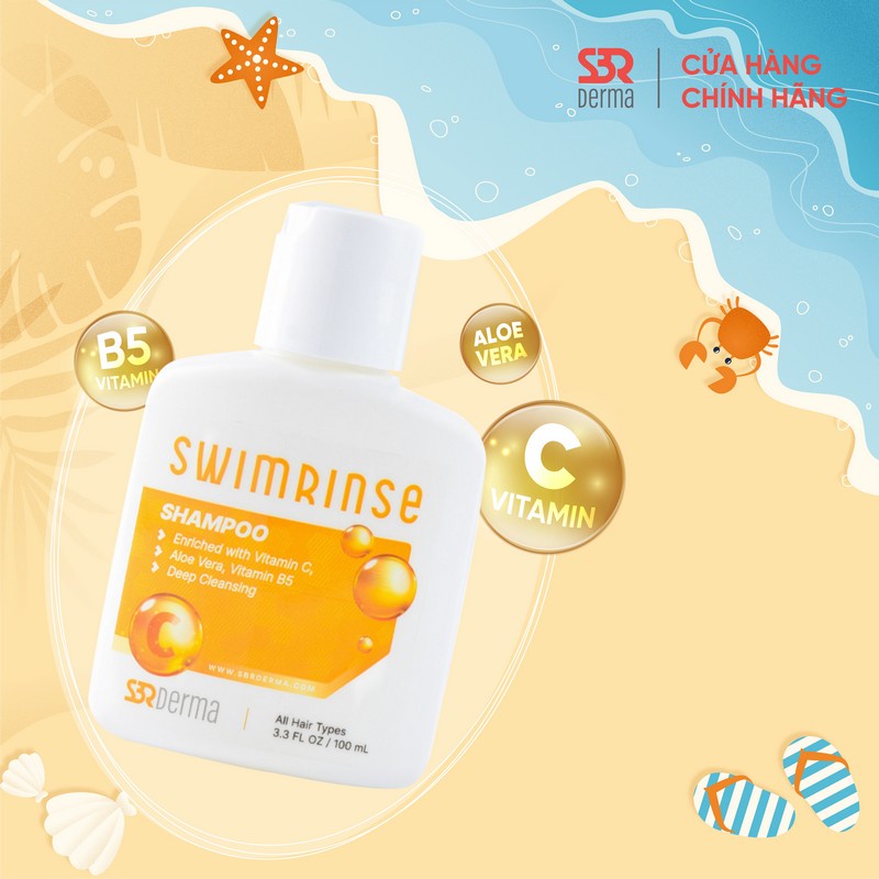 Bộ Dầu Gội và Dầu Xả SwimRinse Chuyên Cho Bơi Lội và Tắm Biển